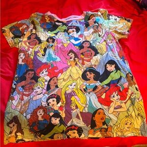 Cakeworthy Disney Princess All-Over Graphic Tee Size L